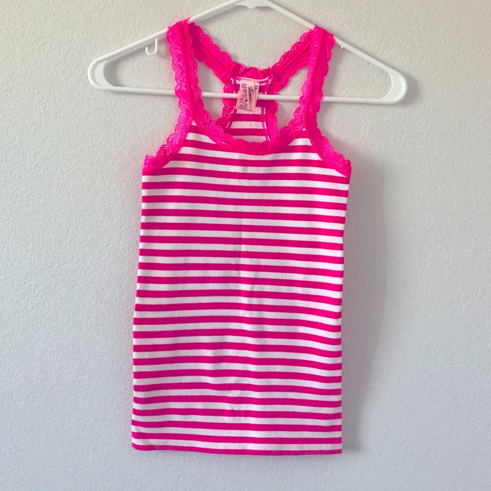 Pink Striped Tank Top